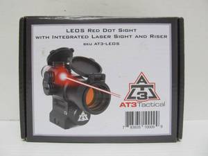 lot 121 image: Brand New AT3 Tactical Laser LEOS Red Dot Gun Sight