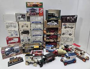 lot 172 image: LARGE Lot of Mostly Boxed Diecast Cars Trucks Banks etc