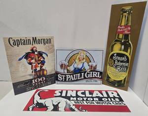 lot 266 image: Lot of 4 Contemporary Advertising Signs
