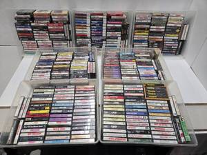 lot 272 image: LARGE Estate Collection of Vintage Mostly Rock & Roll  Pop Music Cassette Tapes - 375 TAPES