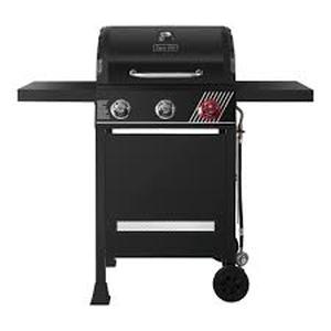lot 11 image: Dyna-Glo 3-Burner Propane Gas Grill in Matte Black with TriVantage Multi-Functional Cooking System Customer Returns See Pictures