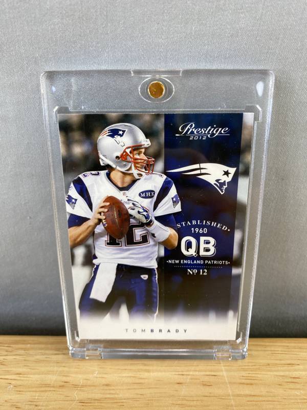lot 291 image: 2012 Panini Prestige Tom Brady NFL Football Card - New England Patriots N