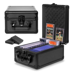 Brand New Black Card Holder 2 Row Storage Lock Box - Fits Graded Cards, Top Loaders and One Touch *N