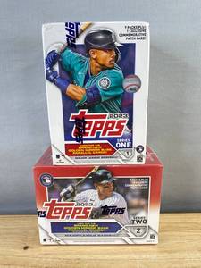 lot 217 image: Brand New 2023 Topps Series 1 & 2 Baseball Card Blaster Boxes - 7 Packs Each T