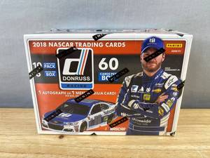 lot 12B image: Brand New 2018 Donruss NASCAR Racing Sealed Blaster Box - 10 Packs N