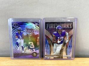 lot 226 image: Jordan Addison & Justin Jefferson Minnesota Vikings Football Panini Cards T