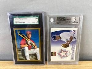 lot 249 image: 2 Graded Rookie Card Lot 1999 Topps Adam Dunn SGC 9 & 2002 Upper Deck Huston Street BGS 9 J