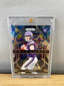 lot 59B image: 2024 Panini Prizm Prizmatic J.J. McCarthy Rookie Card - NFL Minnesota Vikings N
