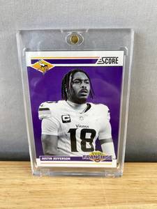 lot 292 image: 2024 Panini Score Justin Jefferson The Franchise NFL Card - Minnesota Vikings N