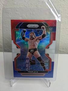 lot 421 image: 2022 Panini Prizm RWB Prizm WWE Triple H Trading Card #194 M