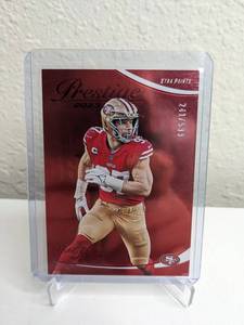 lot 436 image: 2023 Panini Prestige Nick Bosa Extra Points Red Card Numbered 211399 NFL San Francisco 49ers M