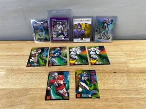 lot 699 image: NFL Star Football Card Lot - Gibbs, Jefferson, Wilson, 90s Cards J