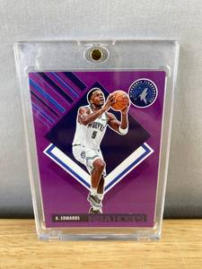 lot 804 image: Anthony Edwards 2024-25 Panini NBA Hoops NBA Minnesota Timberwolves Basketball Card N