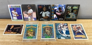 lot 818 image: MLB Baseball Card Lot - Bonds, Thomas, Ripken, Chipper, Carlton, More J