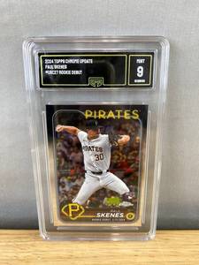 lot 64B image: 2024 Topps Chrome Update Paul Skenes Rookie Debut - GMA 9 Graded Card N
