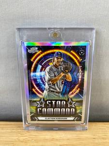 lot 824 image: 2024 Clayton Kershaw Star Command Topps Chrome MLB Los Angeles Dodgers Baseball Card N