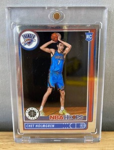 lot 56B image: 2022-23 Panini NBA Hoops Premium Stock Chet Holmgren Rookie Card NBA Oklahoma Thunder N