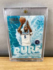 lot 841 image: 2024-25 Panini Hoops Pure Players Anthony Edwards Card - NBA Minnesota Timberwolves N