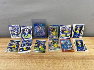 lot 265 image: LA Rams NFL Football 12 Card Lot - Cooper Kupp Parallels & Eric Dickerson Inserts J
