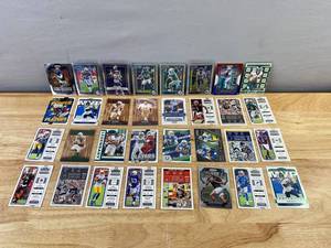 lot 267 image: 32 NFL Football Trading Cards - MVPs, Rookies, Stars & Inserts J