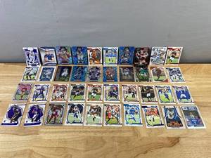 lot 273 image: 40 NFL Football Trading Cards - Mix of Stars & Inserts J
