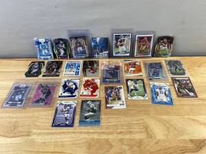 lot 274 image: 25 NFL Football Card Lot with Rookies & Inserts J