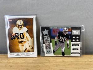 lot 276 image: Jerry Rice Raiders Limited Edition NFL Football Cards  2 Serial-Numbered Cards J