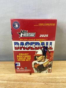 lot 25 image: Brand New 2025 Topps Heritage MLB Baseball Trading Card Box - 8 Packs N