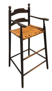 lot 67 image: Vintage Shaker Style Doll Chair