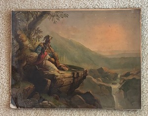 lot 102 image: The Receding Race The Last of the Indians Unframed Chromo-Lithograph Print by F.A. Chapman