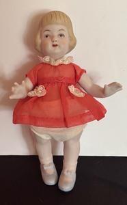 lot 103 image: Vintage Bisque Porcelain Doll