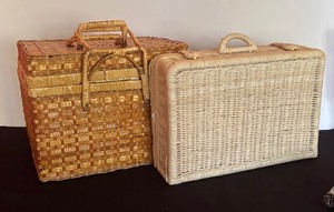 lot 145 image: American Girl Bitty Baby Doll Suitcase and Basket