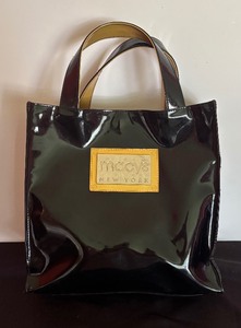 lot 156 image: Macys New York Black Patent Handbag