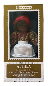 lot 241 image: Horsman Aletha Doll as Featured in the Classic American Dolls 1997 Stamp Issue Doll