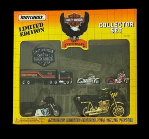 lot 341 image: New Matchbox Limited Edition 90th Anniversary Harley Davidson Collector Set