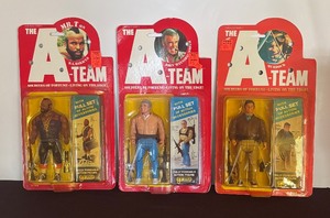 lot 347 image: The A-Team Soldiers of Fortune Living on the Edge Figurines including BA Baracus, John Hannibal Smith and Murdock