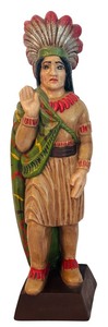 lot 306 image: Hand Painted Native American Indian Statue by Elsie Erickson
