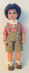 lot 378 image: Vintage Pflegehinweise GOTZ Bavarian Boy Peter Doll Johann with Suspenders and Leden Hosen from Germany