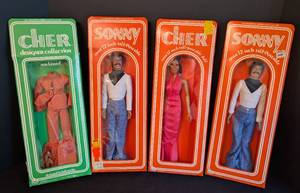 lot 278 image: Vintage Mego Vintage Sonny and Cher Dolls