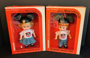 lot 323 image: Vintage Mickey Mouse Club Mouseketeer Dolls