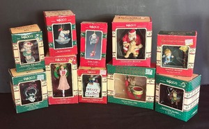 lot 354 image: Enesco Treasury of Christmas Ornaments including Heavenly Holiday, Bubble Trouble, Clara, Santas Little Reindeer and More