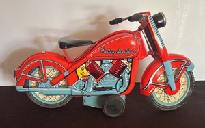 lot 356 image: Harley Davidson Vintage Style Xonex Tin Friction Toy
