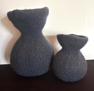 lot 421 image: Two Wonderful Wool Vases