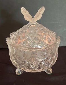 lot 423 image: Vintage Hofbauer Crystal Bohemian Candy Dish