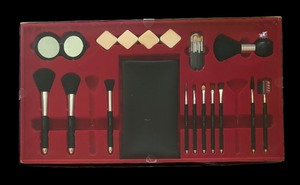 lot 429 image: Vanity Set including Brushes, Sponges, Mirror Compact, Sponges and More