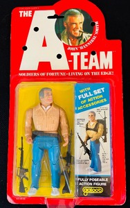 lot 294 image: Vintage 1983 Galoob A-Team Action Figure John Hannibal Smith