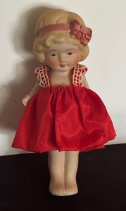 lot 535 image: Vintage Bisque Porcelain Doll from Japan