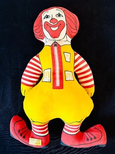 lot 139 image: Vintage Ronald McDonald Plush Doll  Stuffed Toy