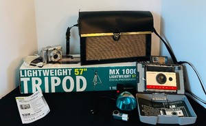 lot 30 image: Vintage Cameras and Tripod