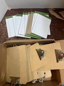lot 108 image: 5 x 8 Writing Pads and Clipboards